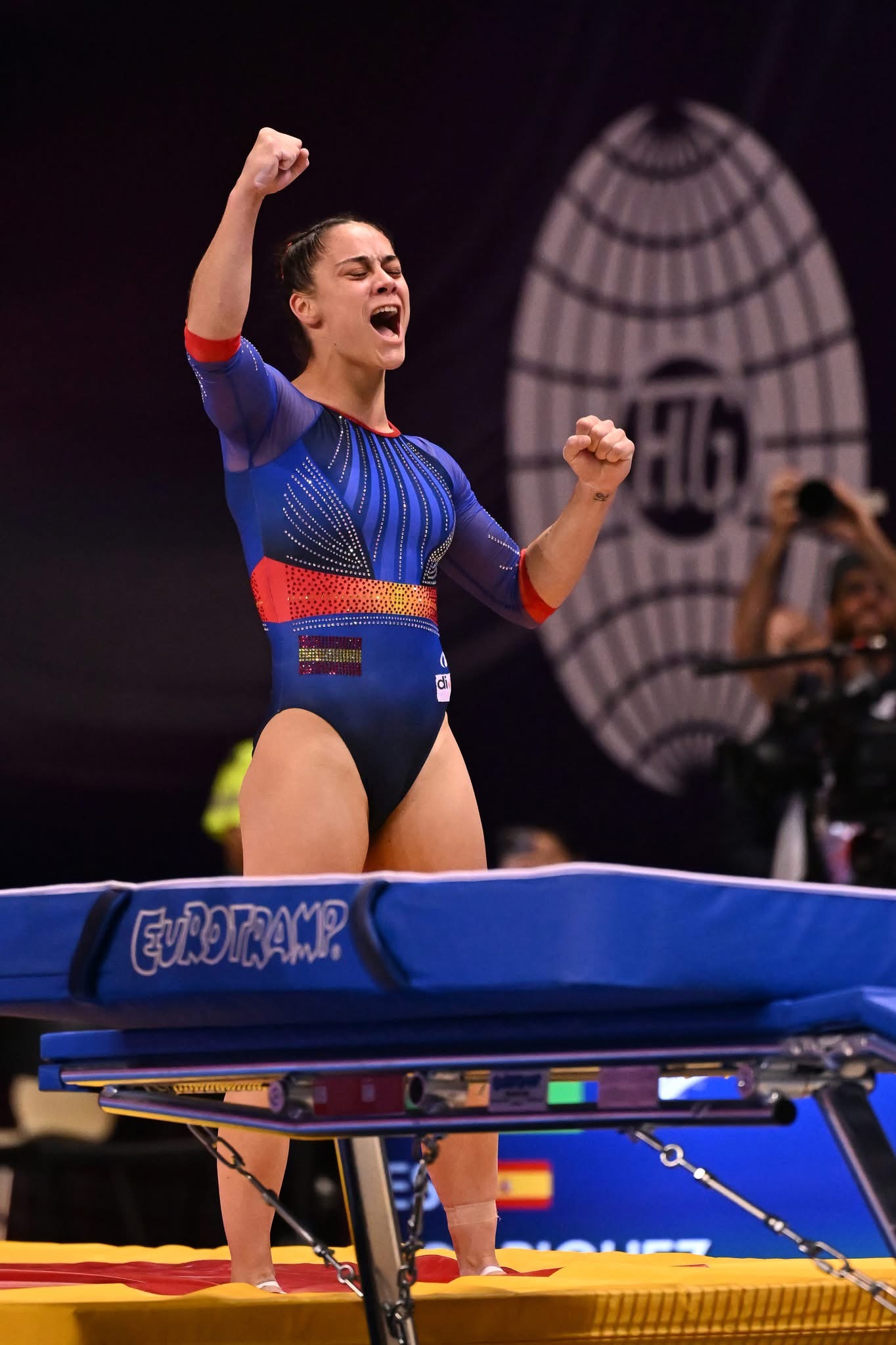 Melania Rodríguez celebrando en el Mundial